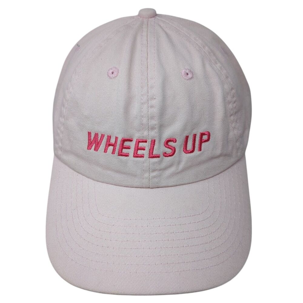 Wheels Up 8760 Slideback Hat Pink One Size Adjustable Embroidered Patriotic